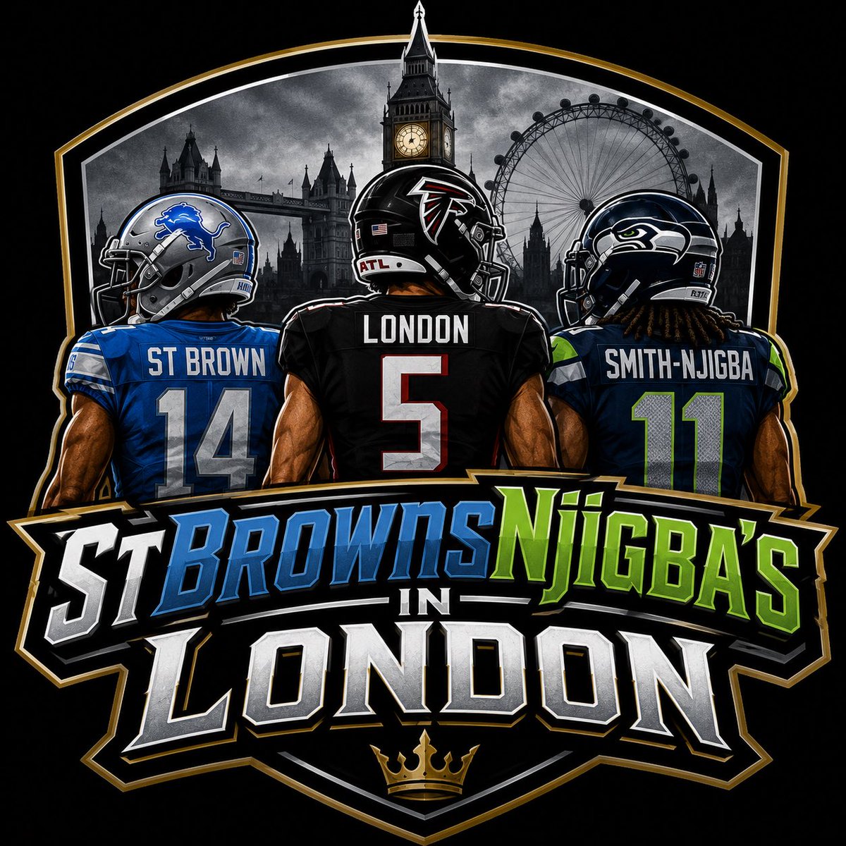 BananaFrags_'s tweet photo. @SleeperNFL Dynasty name is St.Browns Njigba’s in London
 (I have the 3) https://t.co/Kr5vGcwVey
