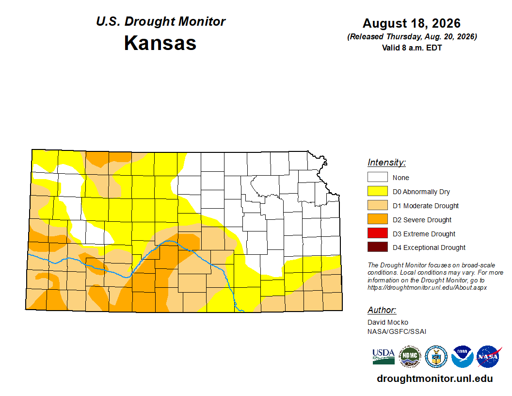 WaterSmartHays's tweet photo. New week, new drought monitor map - but little change to show unfortunately. So thankful for the precipitation in the area, but we sure could use some more! #drought2026 #prayforrain
Learn more about drought conditions in your area in the first comment below. https://t.co/vCUlfaUgNF