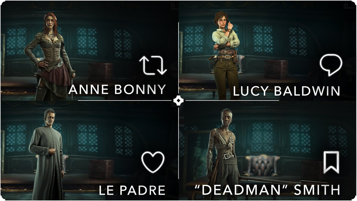 AssassinsFR's tweet photo. Capitaines, quel officier est votre recrue de prédilection sur le Jackdaw ? 👀🏴‍☠️ https://t.co/OEtMppIbDd