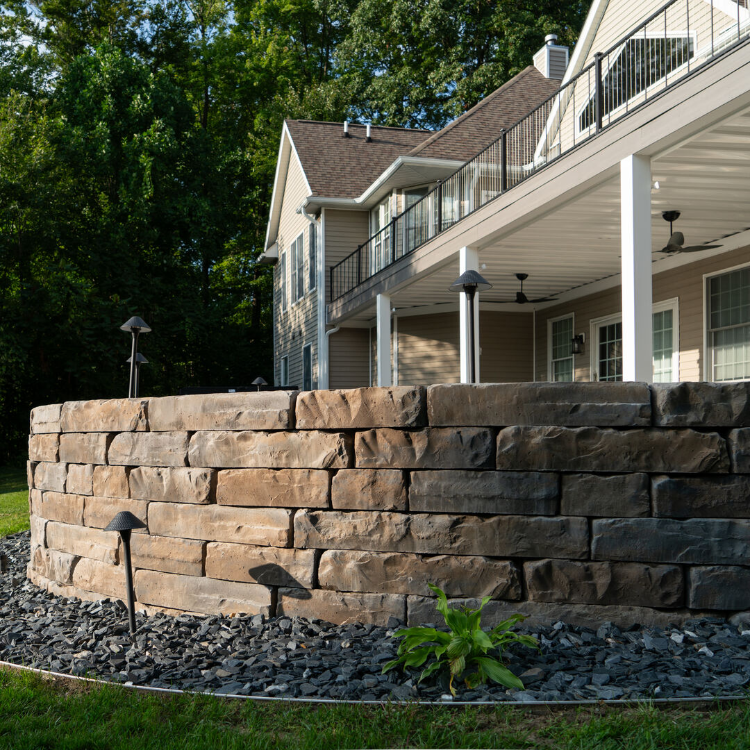 HIGH_FORMAT's tweet photo. A cohesive landscape starts with the right color palette. Using the Terrain color scape across an entire project creates a unified look that flows naturally throughout the space. 
Products featured: Kodah® Wall, Empire Steps. https://t.co/WdYCLFeQ6A