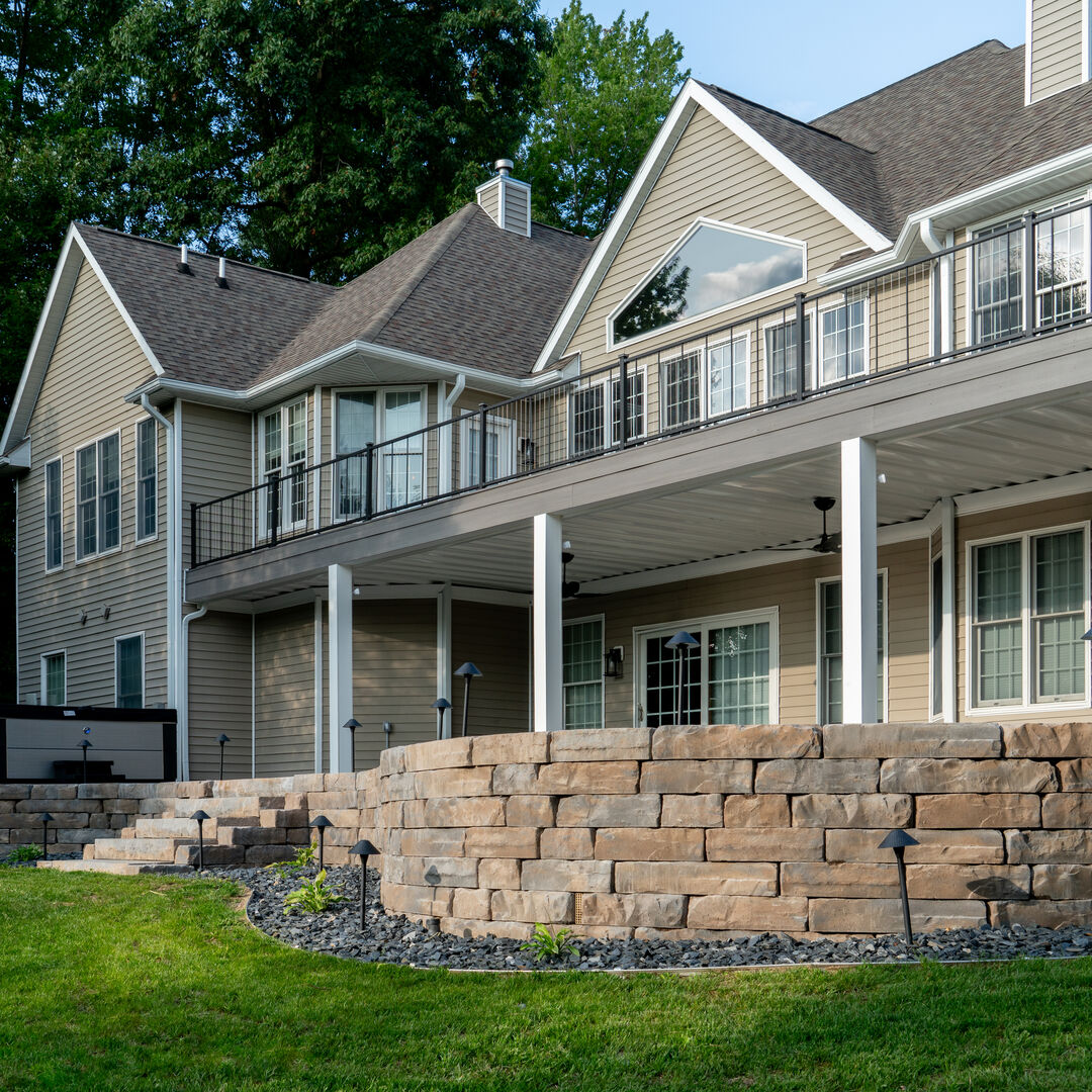 HIGH_FORMAT's tweet photo. A cohesive landscape starts with the right color palette. Using the Terrain color scape across an entire project creates a unified look that flows naturally throughout the space. 
Products featured: Kodah® Wall, Empire Steps. https://t.co/WdYCLFeQ6A