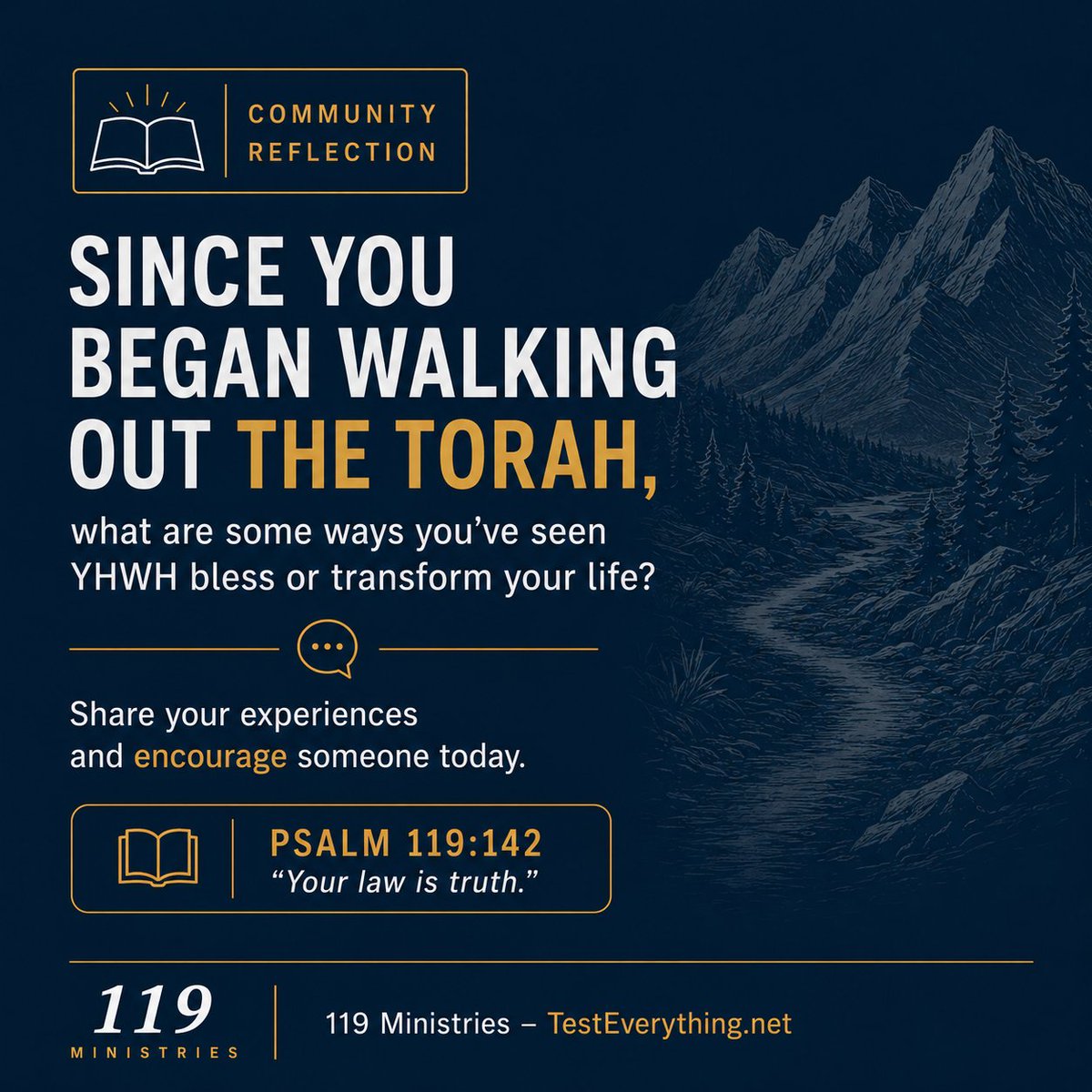 119Ministries's tweet photo. What if one of God's greatest blessings is teaching us to think, choose, and live according to His Word? #TestEverything #Psalm119 https://t.co/lqJYhdR8g1