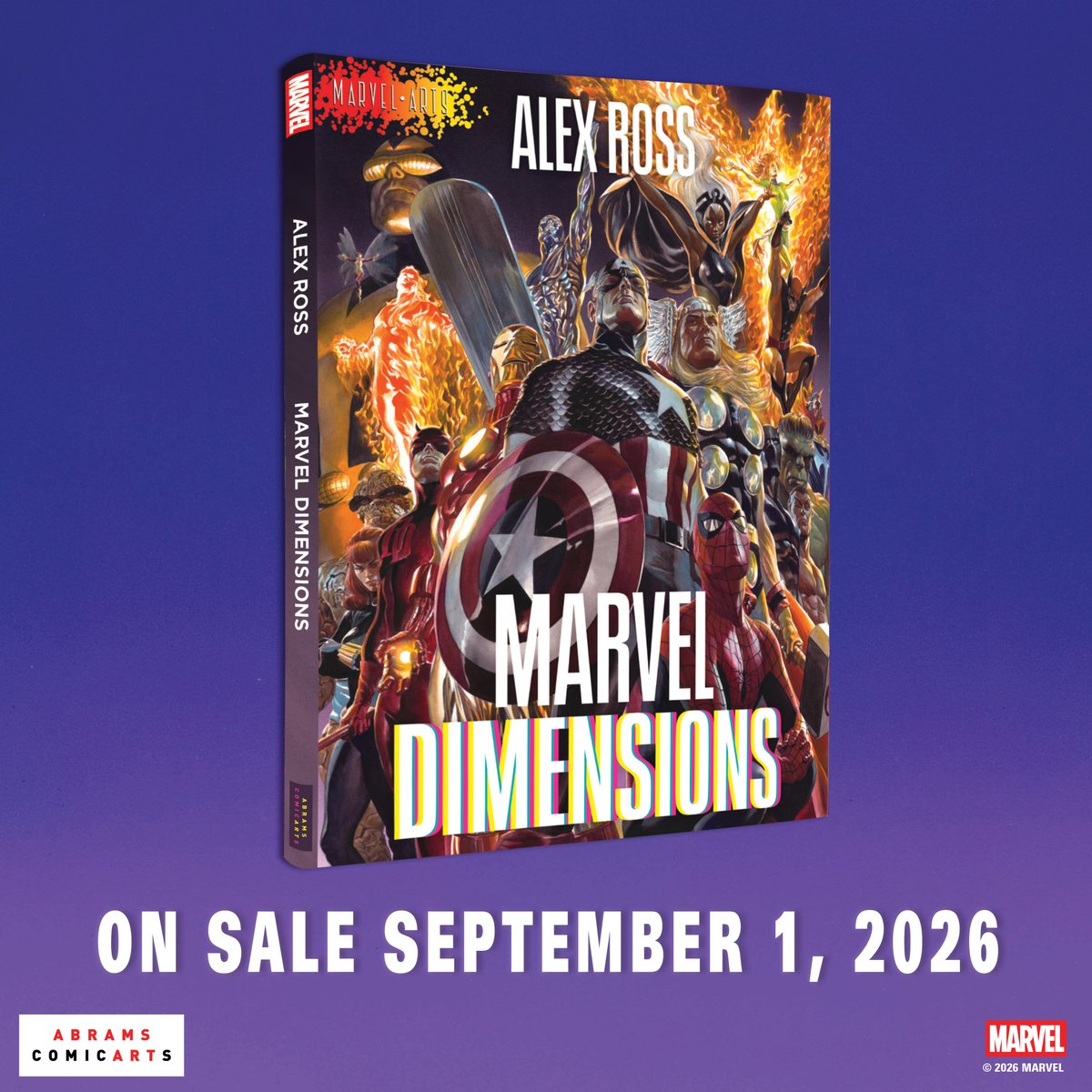 AbramsComicArts's tweet photo. 🏙️Earth's mightiest heroes like you have never seen them before...
📚Here is a sneak peek of Marvel Dimensions by Alex Ross! On sale September 1, 2026!
#Marvel #MarvelDimensions #GraphicNovel #NewRelease #SwipeComic #Avengers https://t.co/xNUAPerwiU