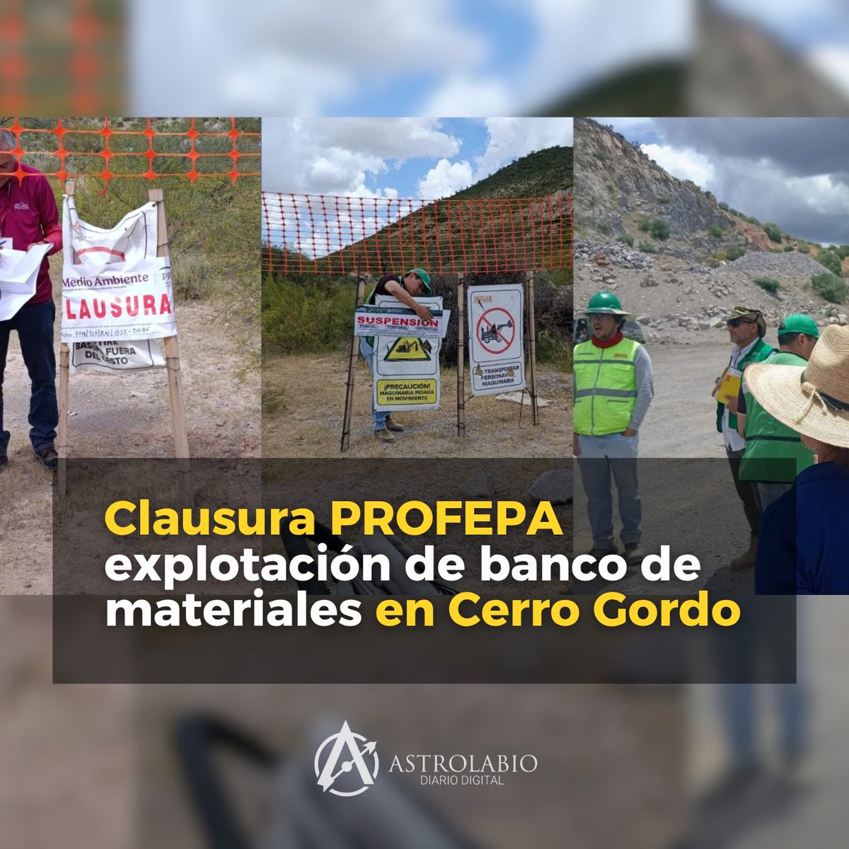 AstrolabioSLP's tweet photo. 📢🚫❗️Como resultado de la denuncia presentada a la Procuraduría Federal de Protección al Ambiente (@PROFEPA_Mx), por las detonaciones con explosivos en el Cerro Gordo así como la remoción ilegal de vegetación y otras afectaciones en el ejido homónimo del municipio de Zaragoza, la dependencia clausuró la extracción de material e iniciará un procedimiento contra la empresa Hoganza S.A. de C.V. y quienes resulten involucrados.

🖋️ Estela Ambriz Delgado

La nota completa aquí 🌐 https://t.co/pTum92nxQI
