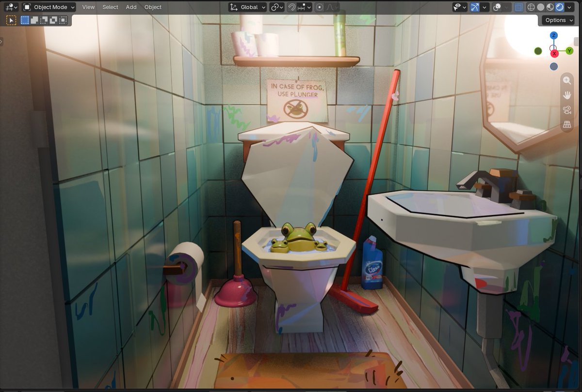 octopunish's tweet photo. in case of frog please flush 🪠 https://t.co/f8s6tH85ID