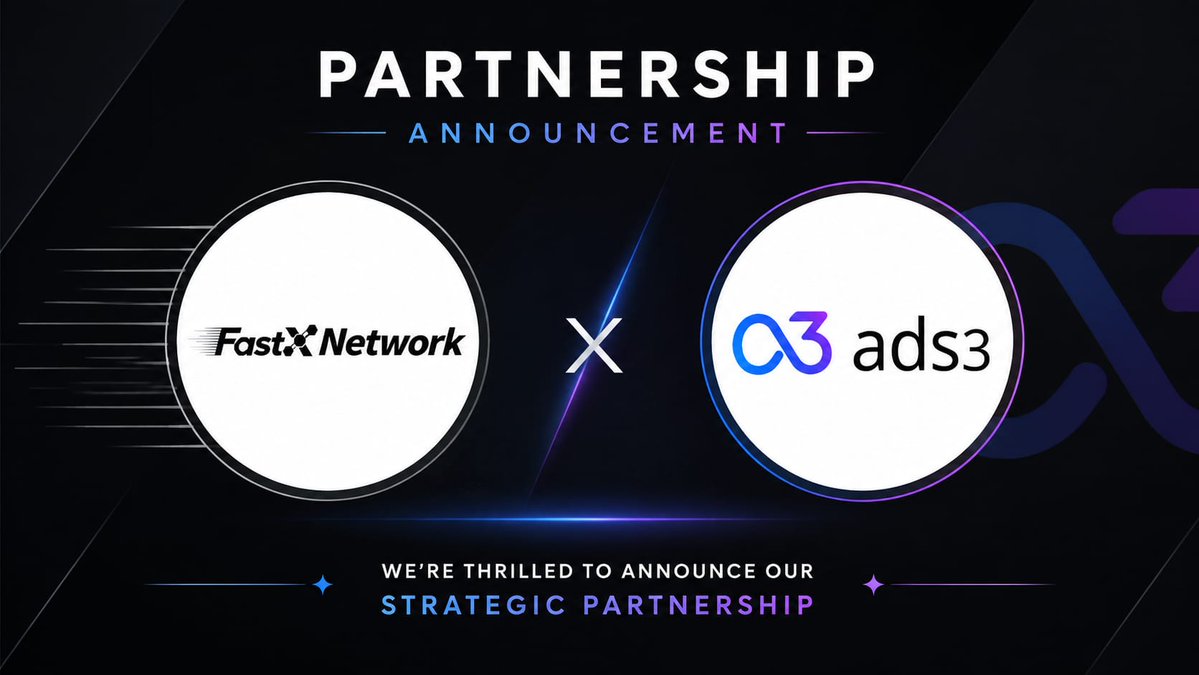 FastXNetwork's tweet photo. 🤝 Excited to announce our partnership with @ads3_ai

Ads3 is an AI-powered Web3 advertising platform combining on-chain and off-chain data for precision targeting.

Together, FastX Network and Ads3 are building smarter, data-driven growth opportunities for Web3 projects🚀
#AI https://t.co/oe2FcNrrvV