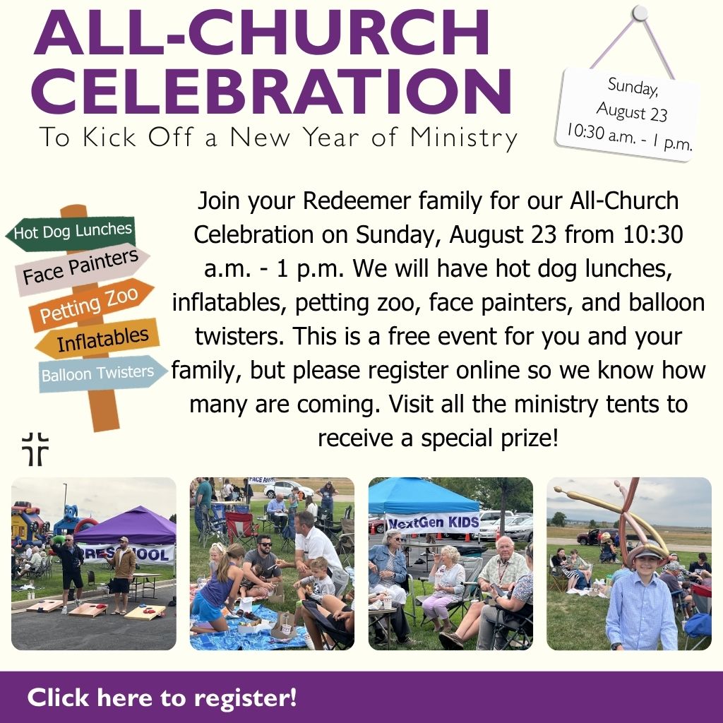 redeemerconnect's tweet photo. The All Church Celebration takes place Sunday, August 23 from 10:30 a.m. - 1 p.m. Enjoy hot dog lunches, fellowship, and fun! Great activities for the kids including balloon animals, bounce houses, a petting zoo, and more! Let us knowyou are coming at https://t.co/SwoET2peHS https://t.co/hIVTgYhrFQ