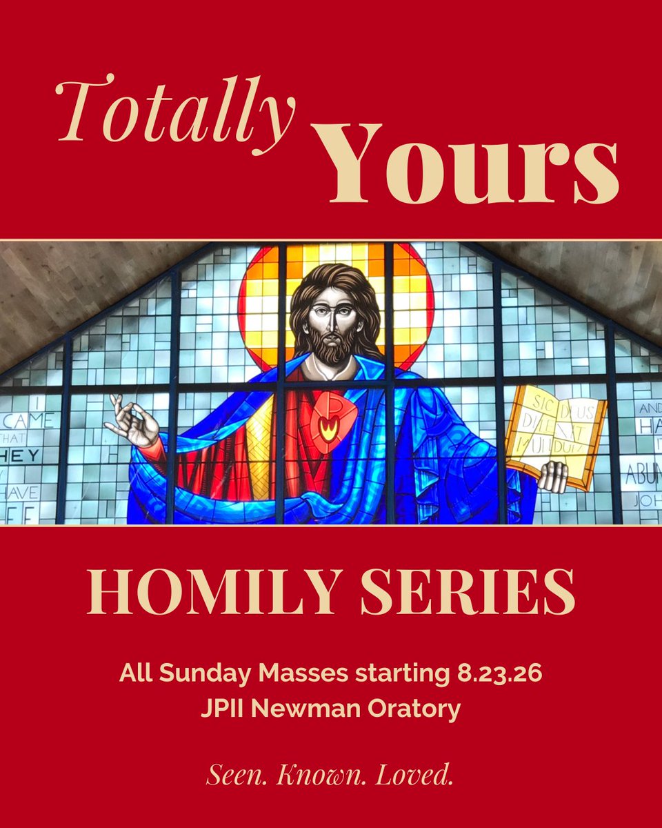JPiiOmaha's tweet photo. JPII Newman's theme for 26-27 is "Totally Yours". This year the bishops of the US consecrated our Nation to the Sacred Heart of Jesus and asked individual parishes to do the same.

Come THIS SUNDAY to kick off our homily series and the beginning of the school year!

@frdandrews https://t.co/PGzr9Cq9Ro