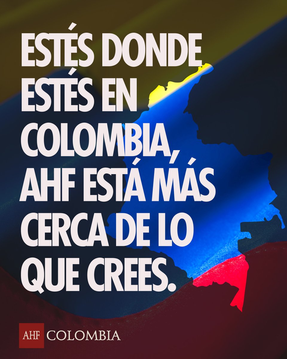 AhfColombia's tweet photo. ¿Sabías que AHF está en 7 ciudades de Colombia? 🗺️

Donde estés, tienes un parche seguro para hacerte la prueba de VIH y cuidar tu salud sexual. Gratis, confidencial y sin cita.

Mira en qué ciudades estamos y encuentra tu sede más cerquita ✨😉 https://t.co/6cEkaqZFVF