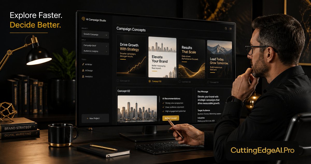 OutmarketPro_'s tweet photo. Creative AI can accelerate exploration: more angles, drafts, and starting points to evaluate. Human judgment still determines what fits the audience, brand, and objective. 

https://t.co/EWcaTHRwMR 

#CreativeAI #BusinessAI https://t.co/kp3VytZ4yC