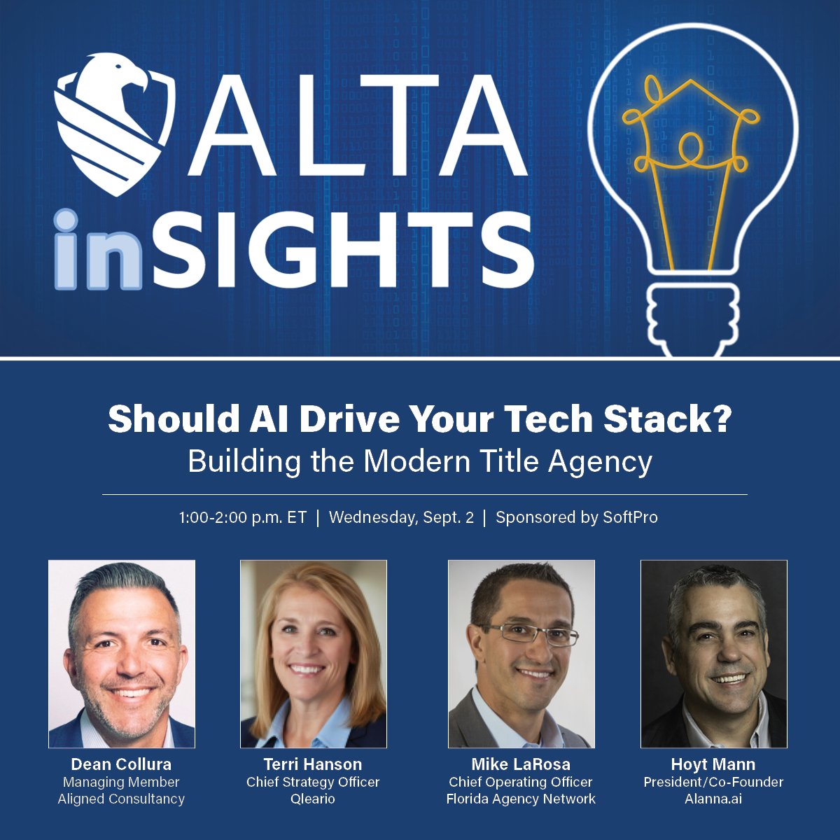 ALTAonline's tweet photo. 📢 Learn how title agency leaders can build tech that solves real business challenges—not just chase the latest trend 
🗓️ 1-2 p.m. ET | Sept. 2, 2026
🤝 Sponsored by SoftPro
🔗 Register now: https://t.co/XofkSIiJwZ 
#education #realestate #insurance https://t.co/hiE2euPckG