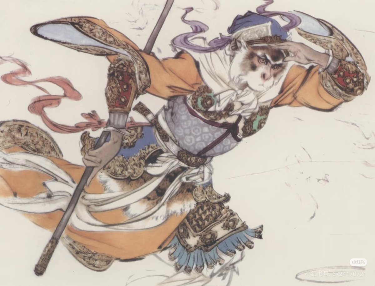 k31_n3w's tweet photo. mulan and wukong art by Liu Jiyou 刘继卣 https://t.co/psLx9qxkcG