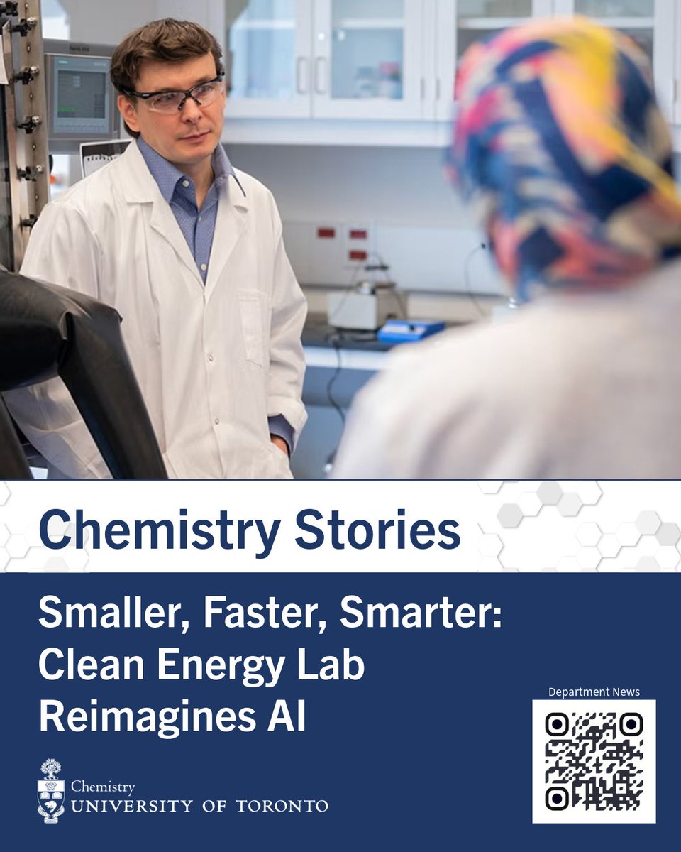 chemuoft's tweet photo. Chemistry Stories: Smaller, Faster, Smarter: Clean Energy Lab Reimagines AI https://t.co/qKbodsMzOn https://t.co/HlAkOT3UTj