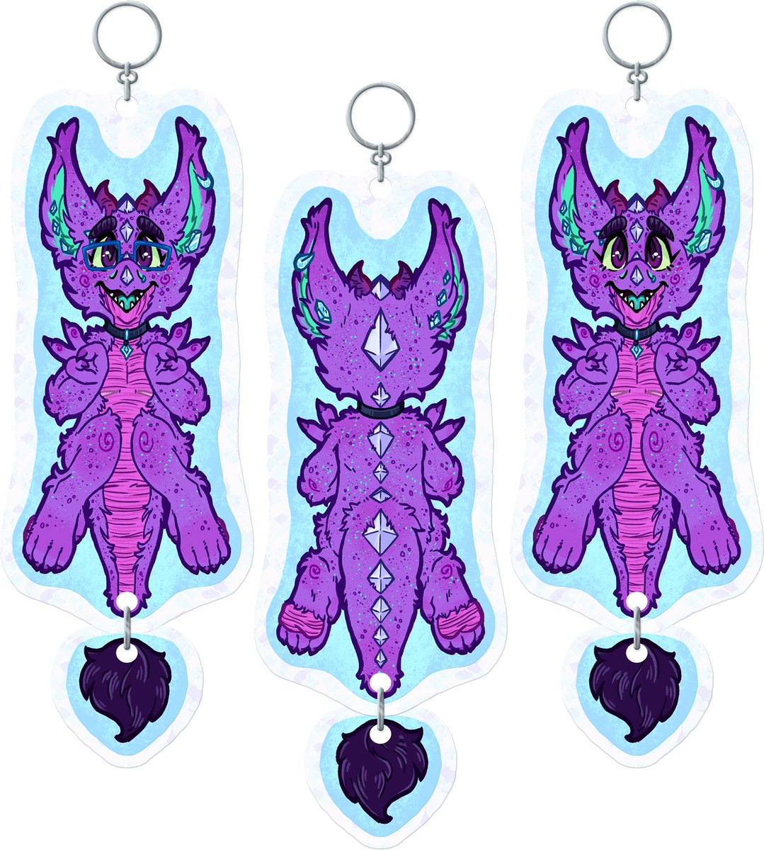 ElliotShoe's tweet photo. And on the furry note- I attended CanFURence again this year in Ottawa, and made these little fursona charms for me and my partner/friends! https://t.co/jfr6SY0Xsj
