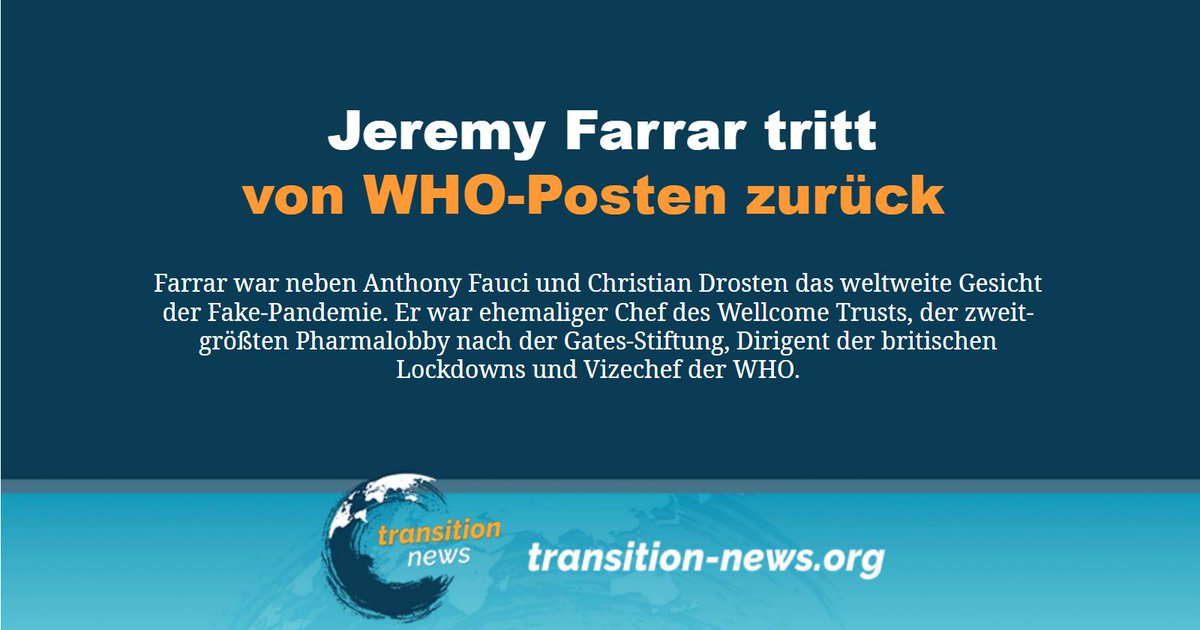 C_Transition2's tweet photo. #Farrar kam 2023 als Chefwissenschaftler zur #WHO, nachdem er fast ein Jahrzehnt beim Wellcome Trust tätig gewesen war. Im Mai 2025 wurde er zum stellvertretenden #Generaldirektor befördert.
Weiterlesen ... (https://t.co/AtvQlIbnVW...)
#transitionnews #WHO #jeremyfarrar https://t.co/T95BeqKsyD