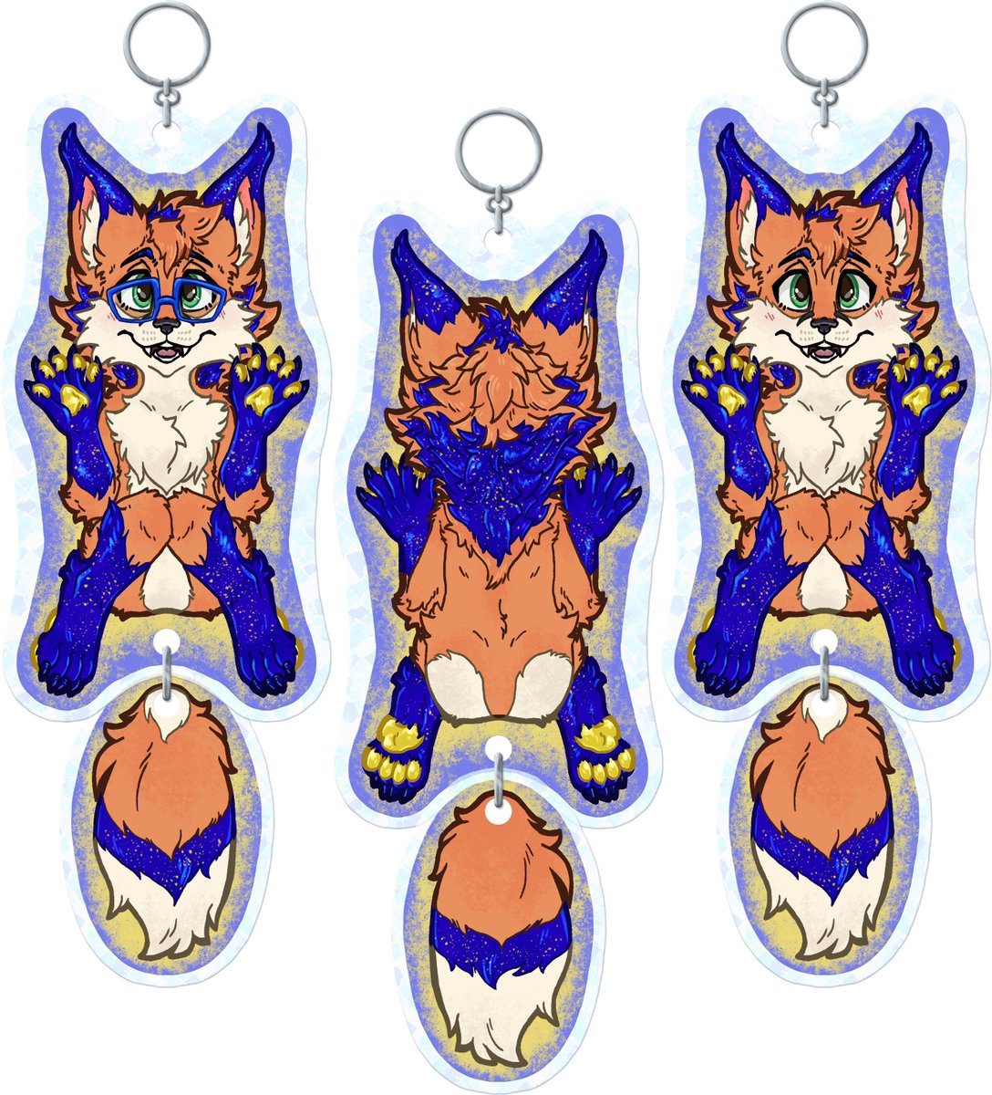ElliotShoe's tweet photo. And on the furry note- I attended CanFURence again this year in Ottawa, and made these little fursona charms for me and my partner/friends! https://t.co/jfr6SY0Xsj