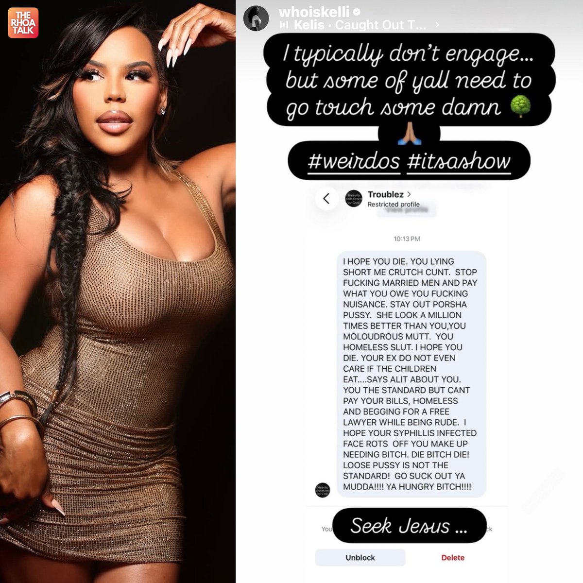 TheRhoaTalk's tweet photo. Kelli with a message after receiving hate. #RHOA https://t.co/KvuHdA1k8V