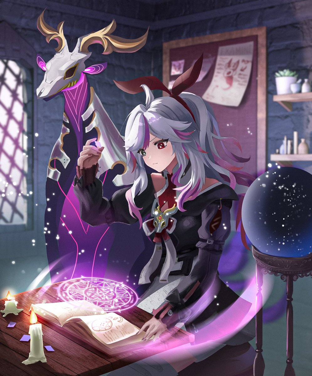 itsRoNeko's tweet photo. "The pages have been studied.
The ritual has been prepared.
Now… something is listening. 🔮"

Nora's research into spirit summoning begins.

#Strinova #Nora #StrinovaFanart https://t.co/q1SrZkgMG3