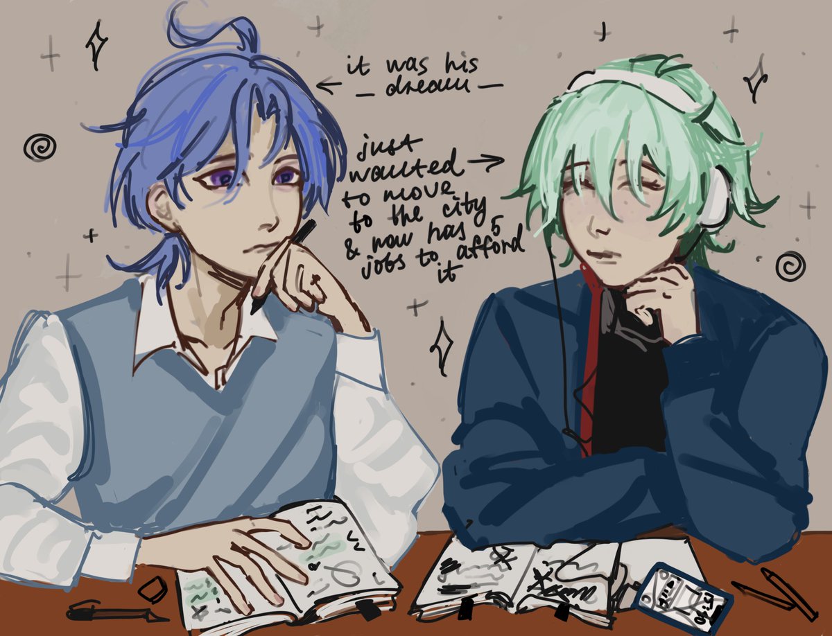 berrinett's tweet photo. #mityosha modern au

uni experience is a spectrum https://t.co/JylN1OlZ8o