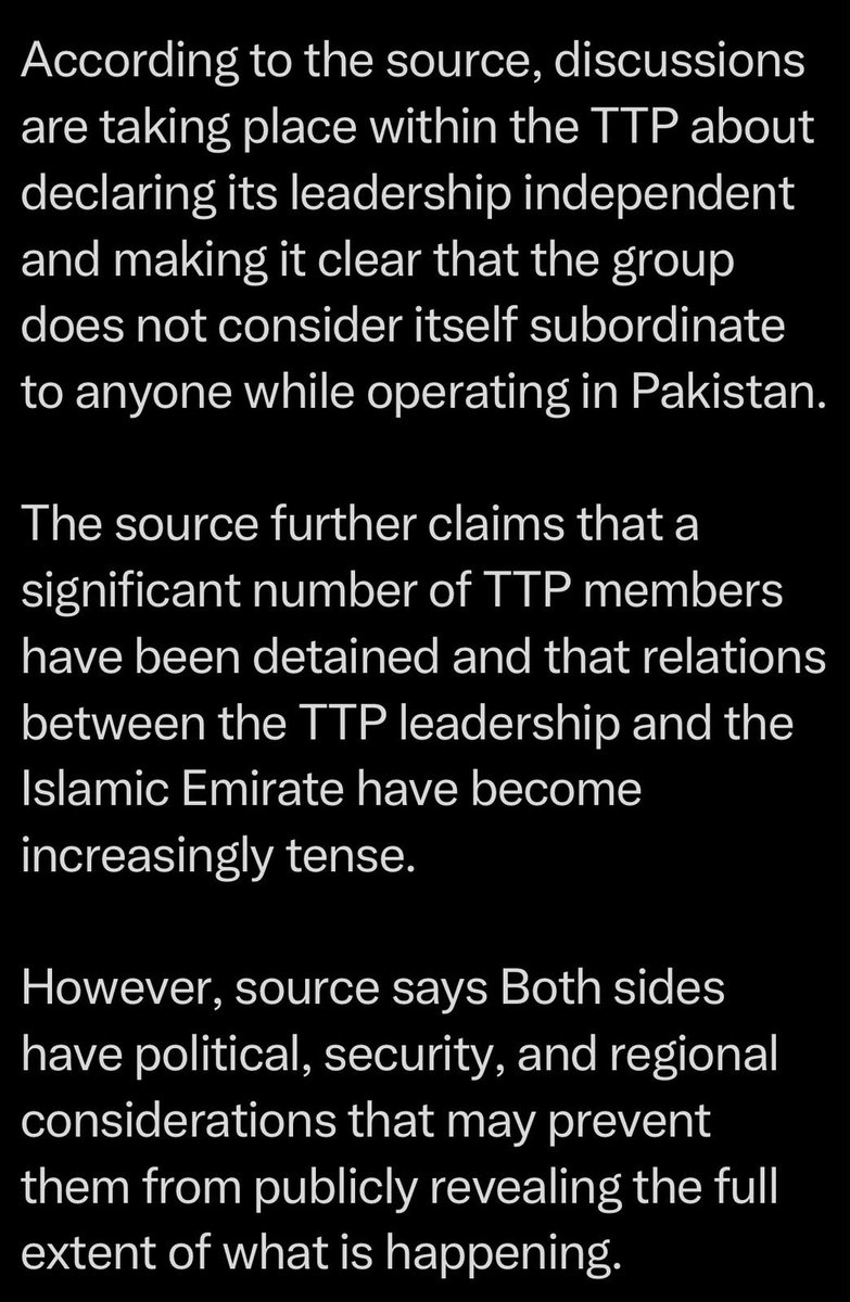 Zunairamahum's tweet photo. 🔴👉🏽Total Fake. 
There is no such pressure on TTP / FAK. They continue to enjoy full sponsorship by ATR (Afghan Taliban Regime). https://t.co/qAR1iFOO5X