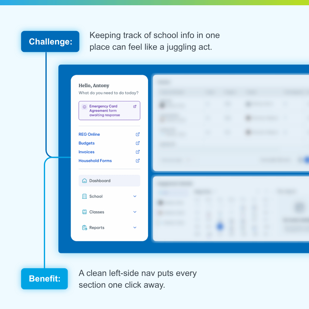 _SchoolPathways's tweet photo. Our refreshed Parent Portal brings grades, attendance, and events into a single connected view. Swipe to see what's new: https://t.co/CWkdUXJkyI

#ParentEngagement #SIS https://t.co/AMSoFu51cR