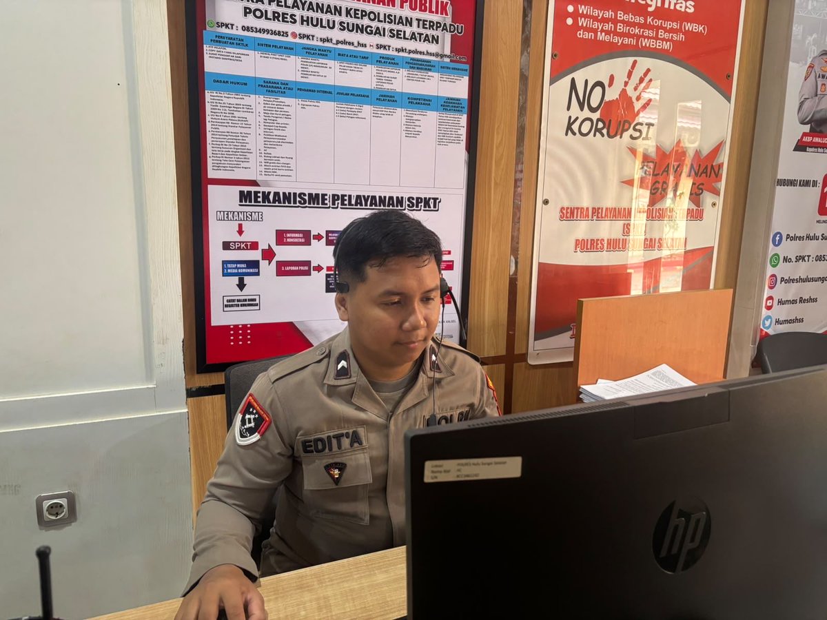 HssHumas's tweet photo. Penerimaan layanan polisi 110 https://t.co/As2xn7QwHD