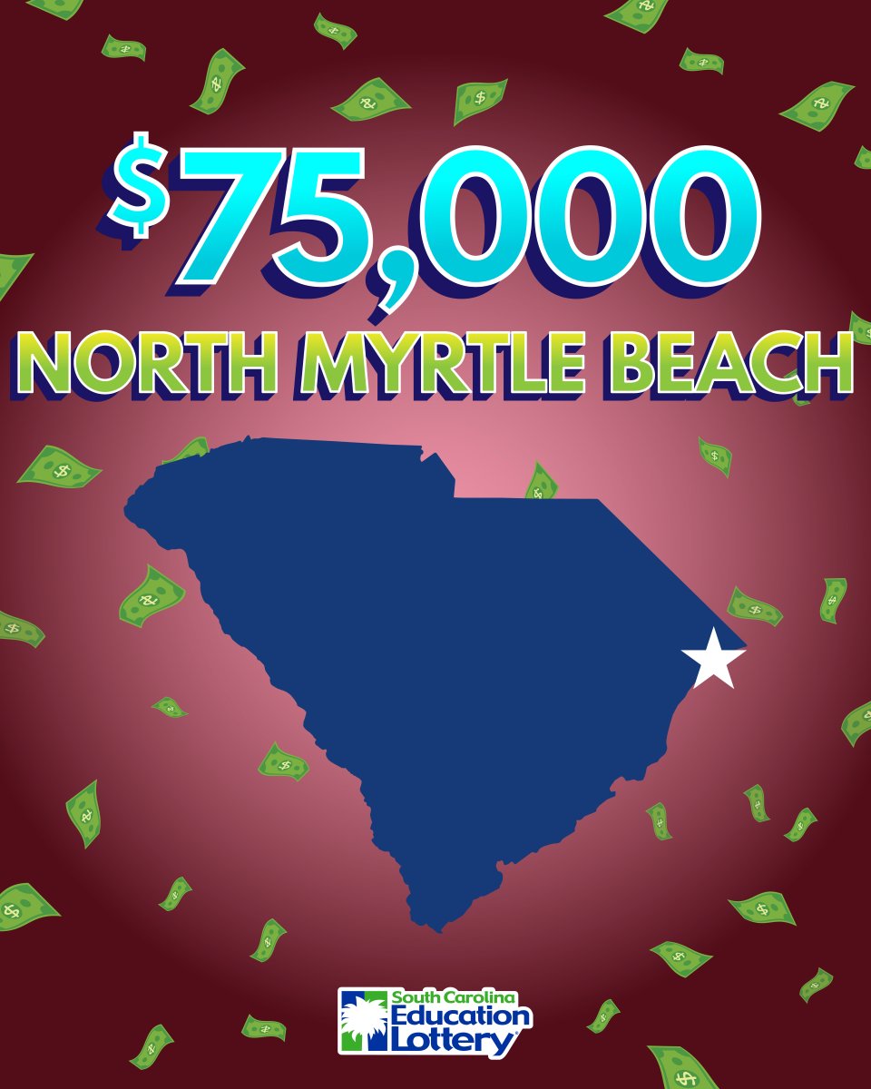 sclottery's tweet photo. Grand Strand Lottery Player Tries Something New and Wins $75K! https://t.co/S04CqlCu8T https://t.co/8JMwr0rNtV