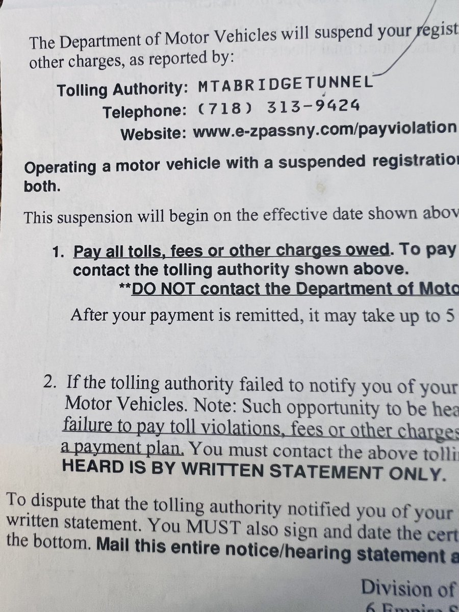 edwinsanchez191's tweet photo. @NYCMayor,@NYCGov, my vehicle registration got suspended while collecting $4K to make a payment plan on a $10K MTA wanted, my Debt is $4K now MTA wants $32,000.00+, I haven���t worked since June. https://t.co/y1Rvr2sOiS