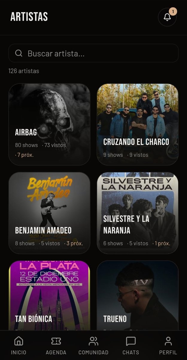maguitolago's tweet photo. Les presento (AL FIN)...

DONDE VAS
Tu agenda de recitales

Todo lo que ya viviste. Todo lo que vas a vivir. Murieron los excel y las notas del celu: ahora se anota acá.

A qué shows van tus amigos y con quién coincidís.
Cuántas veces viste a cada banda.
Logros, podios y tu manija en gráficos.

Salimos con la web: https://t.co/NICjK3h8sr

Las apps de Android y iPhone salen en septiembre con TREMENDO sorteo.