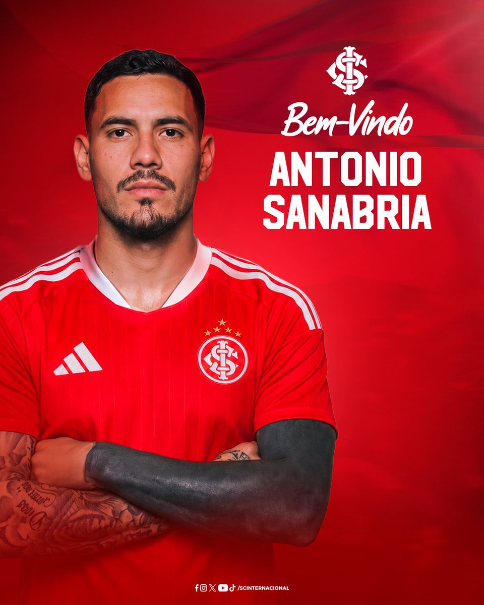 SCInternacional's tweet photo. 𝐓𝐎𝐍𝐍𝐘 𝐒𝐀𝐍𝐀𝐁𝐑𝐈𝐀 REFORÇA O ATAQUE COLORADO! 🇵🇾🤝🇦🇹

Após construir longa e consolidada trajetória no futebol europeu, paraguaio de 30 anos acerta com o Clube do Povo até dezembro de 2029. 💪😍

🔗 Saiba mais: https://t.co/mLL3uvxnYb https://t.co/q7S3Dw7ftI