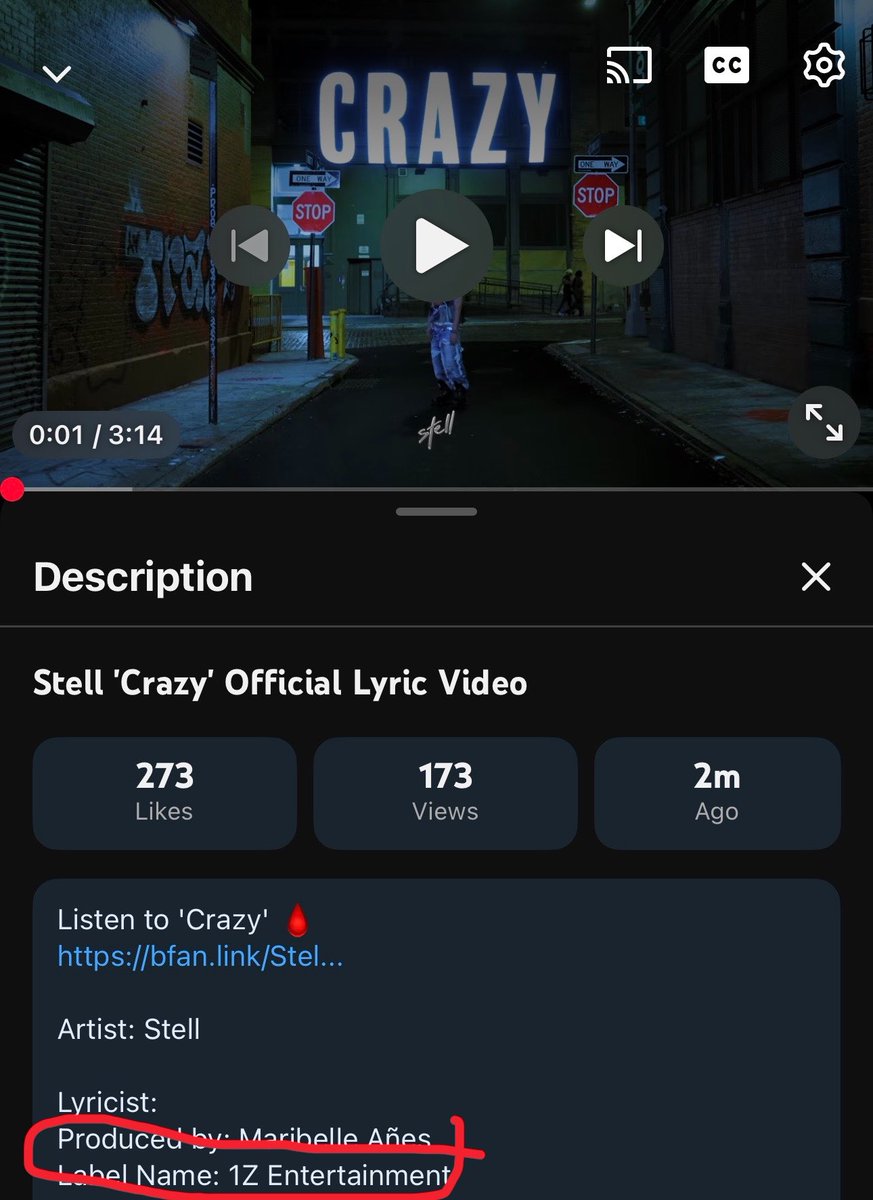 mayie18_'s tweet photo. WWOOOOAAAHHH
Label: 1Z ENTERTAINMENT

Stell Crazy Out Now
@stellajero_ #Stell #StellCrazy https://t.co/925N2y1zS3