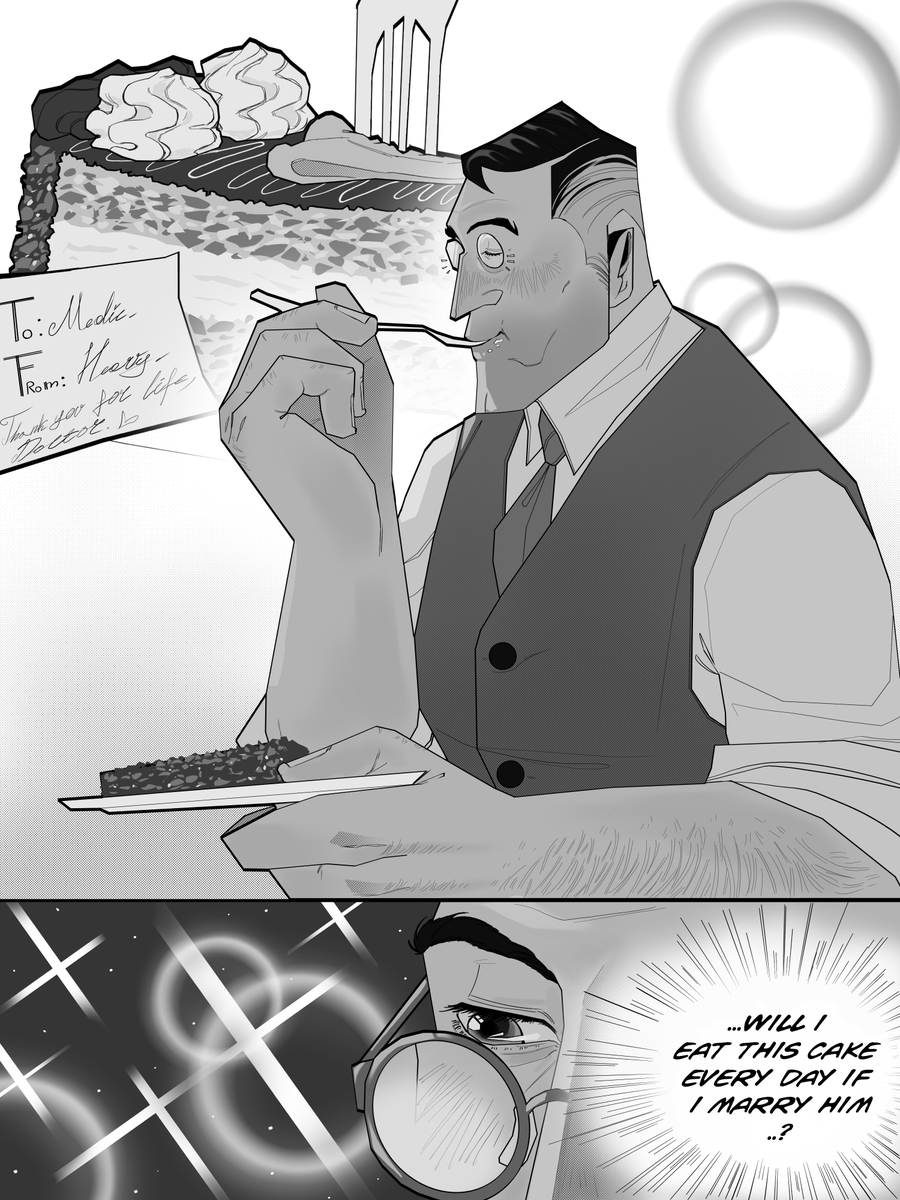 fexjam's tweet photo. Medic enjoys a piece of Kyiv cake after a long day
#heavymedic #TF2 https://t.co/bO1WVLZrGP