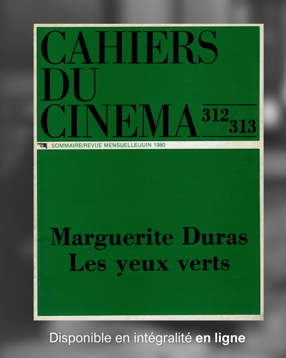 cahierscinema's tweet photo. 💚✍️ En 1980, les Cahiers du cinéma publient un numéro spécial, qui donne carte blanche à Marguerite Duras pour écrire sur le cinéma et choisir les illustrations : https://t.co/sRqbUVQSbq

📸 : D. Villain. Collection Cahiers du cinéma. https://t.co/nNvjpAW8sU