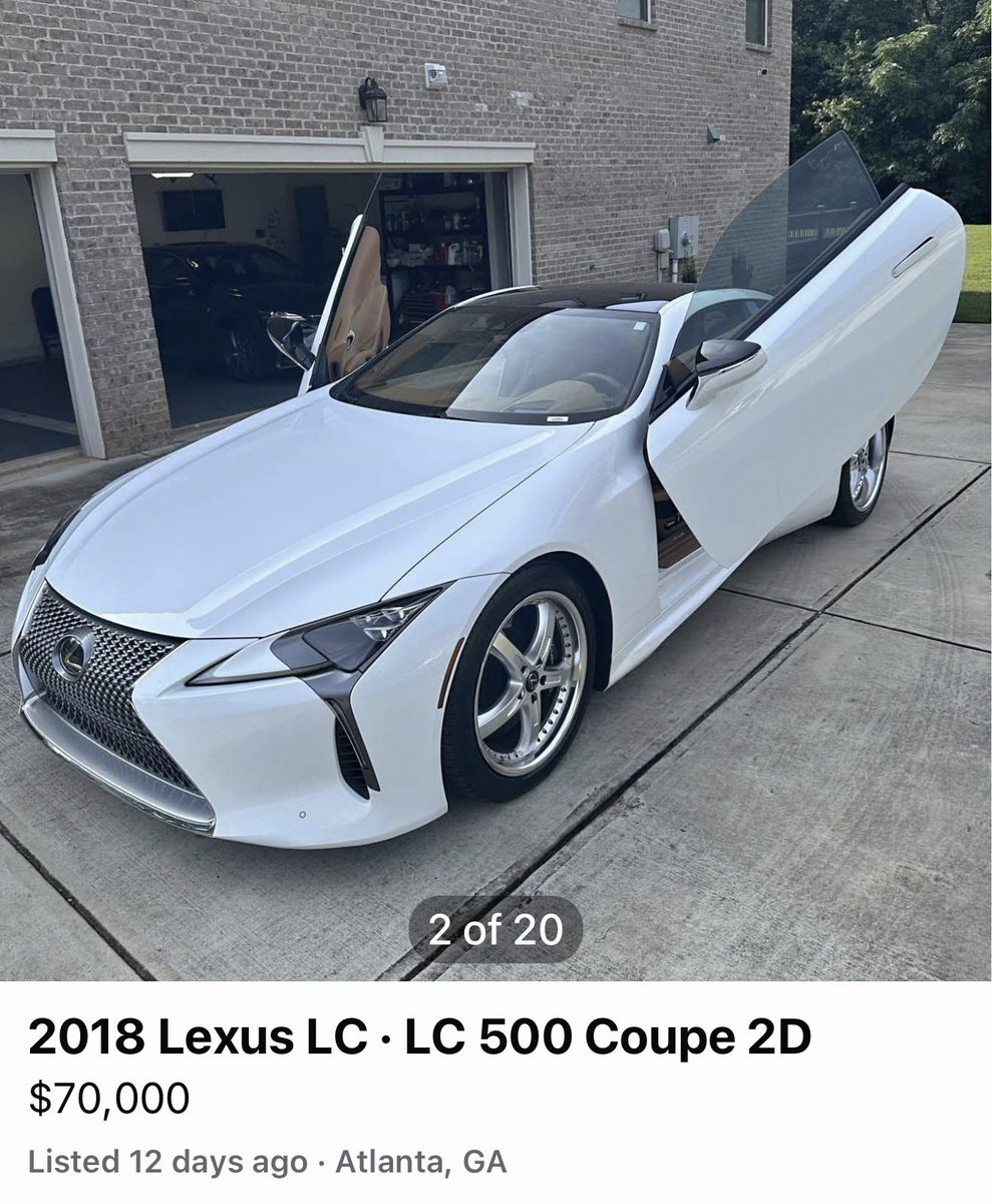 horsepower's tweet photo. They threw lambo doors on the LC500 https://t.co/hiiHKker02