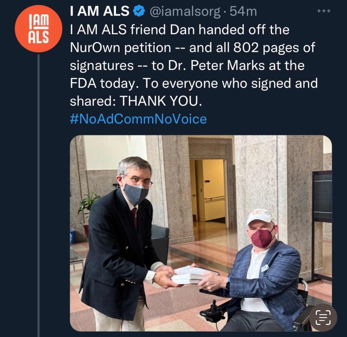 RainConsulting's tweet photo. Thousands continue to die of this disease.  It’s progressive and 100% fatal.  The FDA absolutely needs to approve the NurOwn Citizen Petition based on the totality of evidence.  It’s long overdue for a response from FDA.  It’s currently the only treatment known to pause progression and improve function in ALS.