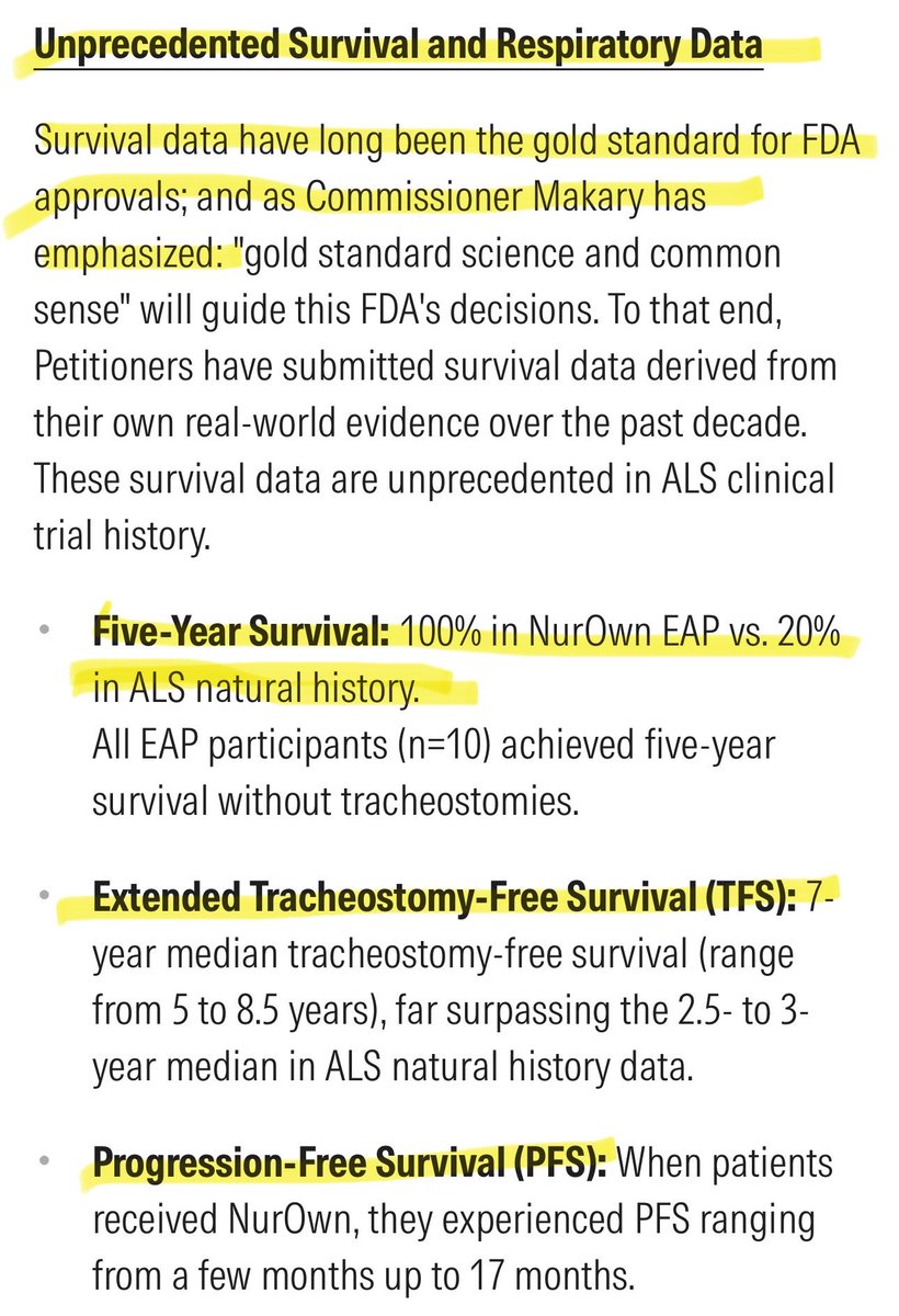 RainConsulting's tweet photo. Thousands continue to die of this disease.  It’s progressive and 100% fatal.  The FDA absolutely needs to approve the NurOwn Citizen Petition based on the totality of evidence.  It’s long overdue for a response from FDA.  It’s currently the only treatment known to pause progression and improve function in ALS.