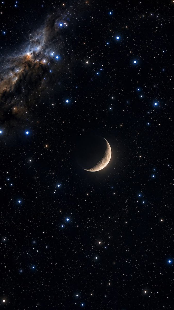 spacevibex's tweet photo. Beautiful Moon and a starry night 💗 https://t.co/Fgf63jqonP