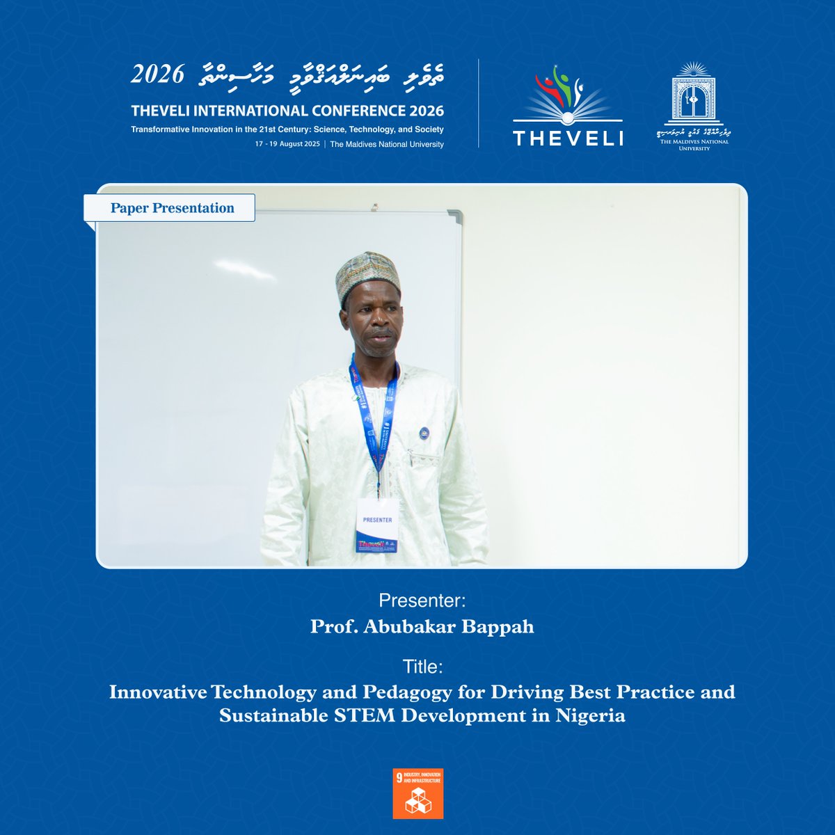 MNUedu's tweet photo. Theveli International Conference 2026 | Paper Presentations 
Day 1 (18th August 2026)
#Theveli #MNU #NationBuildingSince1973 #1UniversityInTheMaldives https://t.co/gAIEh5waWG
