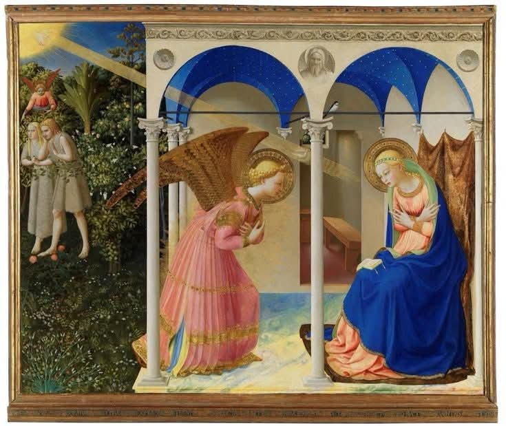 RamellaUgo's tweet photo. Beato Angelico. Annunciazione Prado Madrid https://t.co/DGoAthTkJb