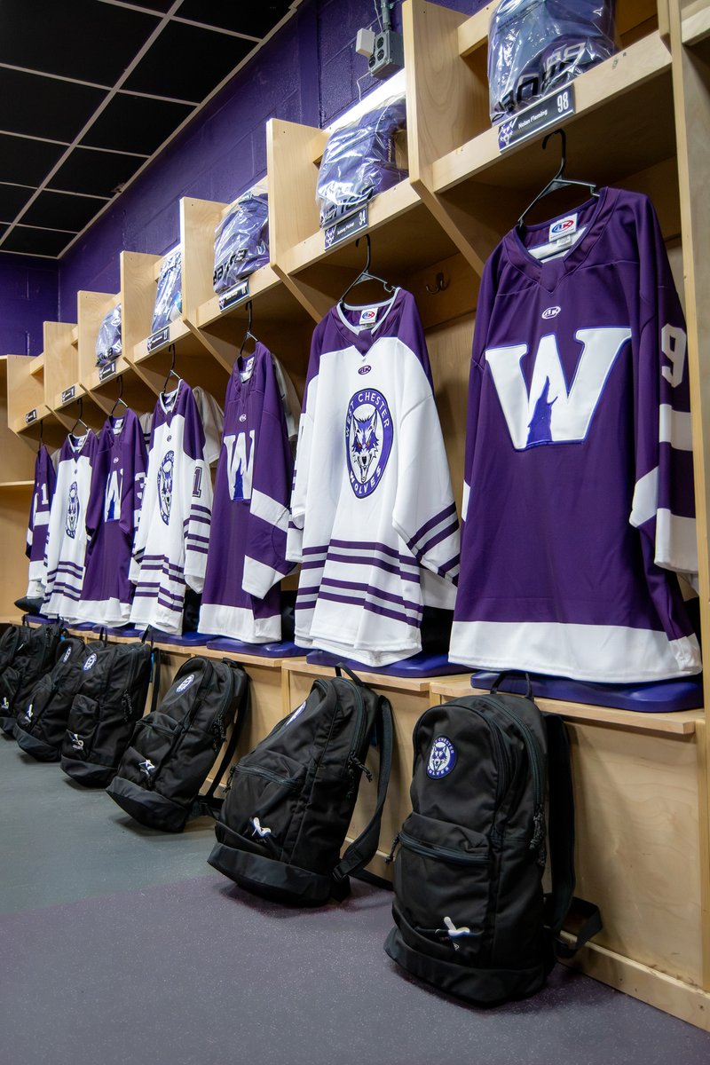 WC_Wolves's tweet photo. The locker room is set. The gear is ready. Now all that’s missing is the Wolfpack. 🐺 We’re ready to welcome our incoming class of Wolves tomorrow!

Only the best for the Wolfpack. 💜🏒 https://t.co/yQhHOEotRf