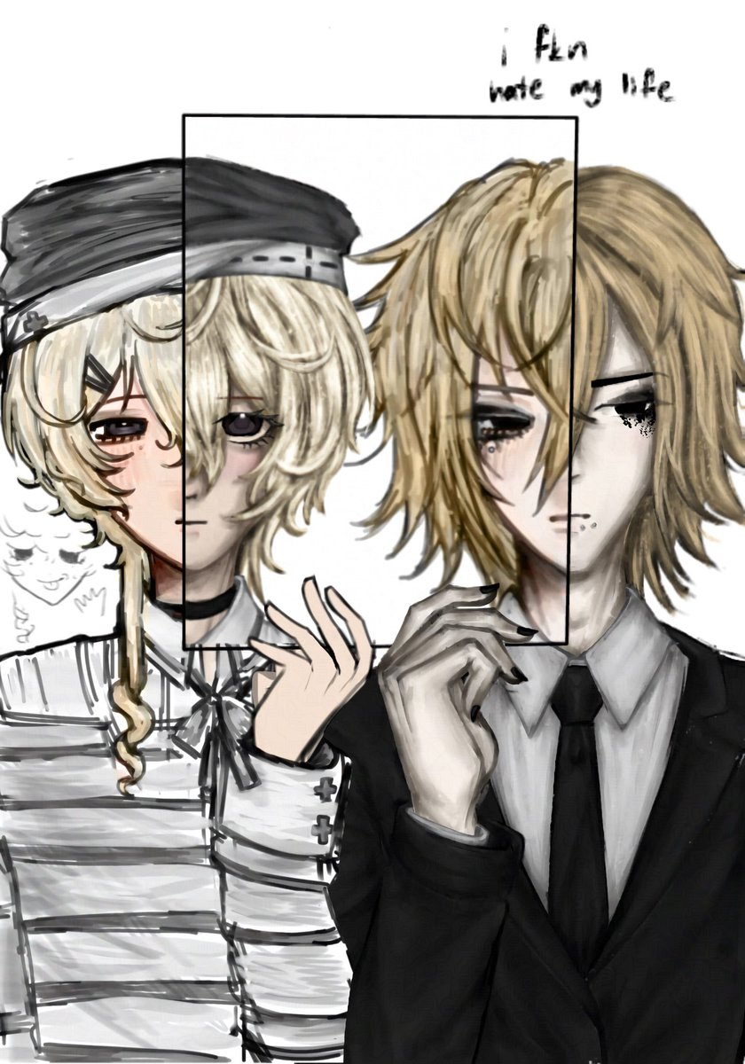 nnan______00's tweet photo. #artcollab with @Rine47215 
yall im gonna steal his artstyle js wait 😡 https://t.co/0QRBxWPINv