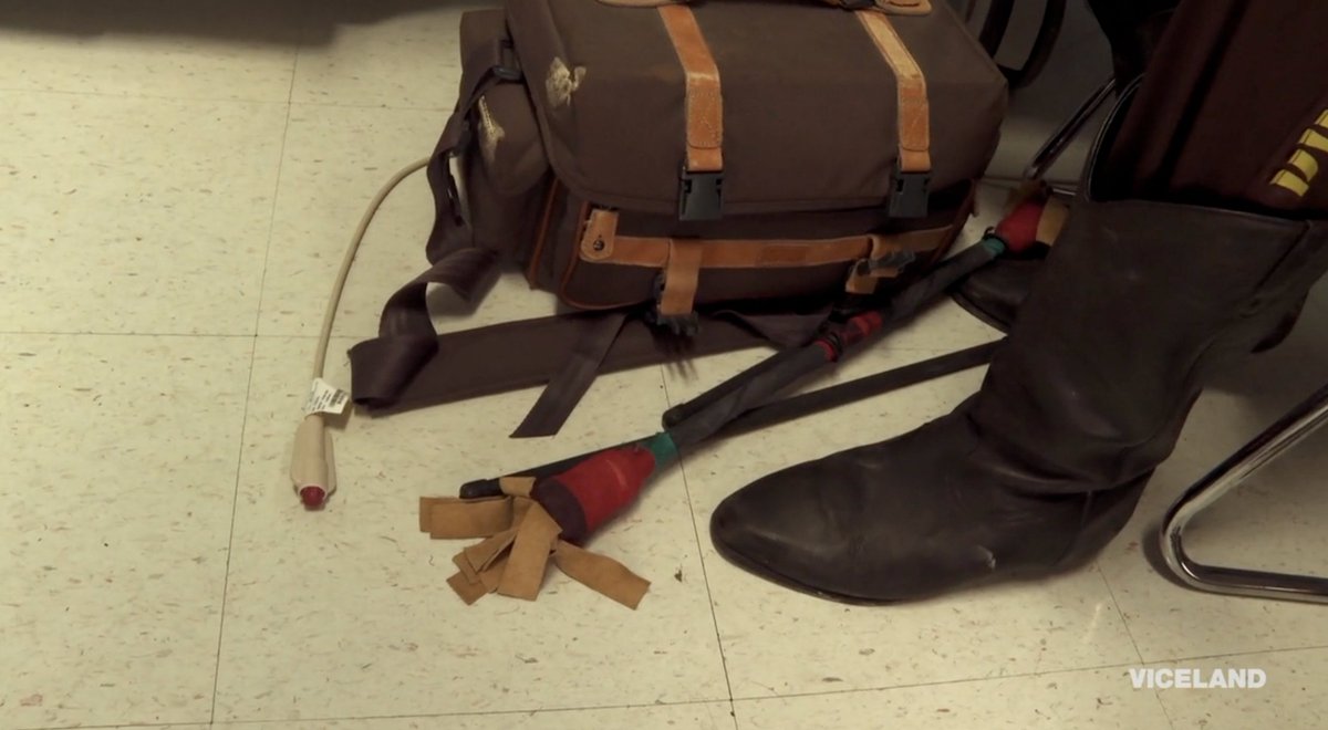 thatsbuzzingme's tweet photo. That oswaffle fic was right, Jay IS hiding the morphine button at the end of The Blind Side. He's also decided the devil sticks are cool again. https://t.co/G5TxT8NkeW