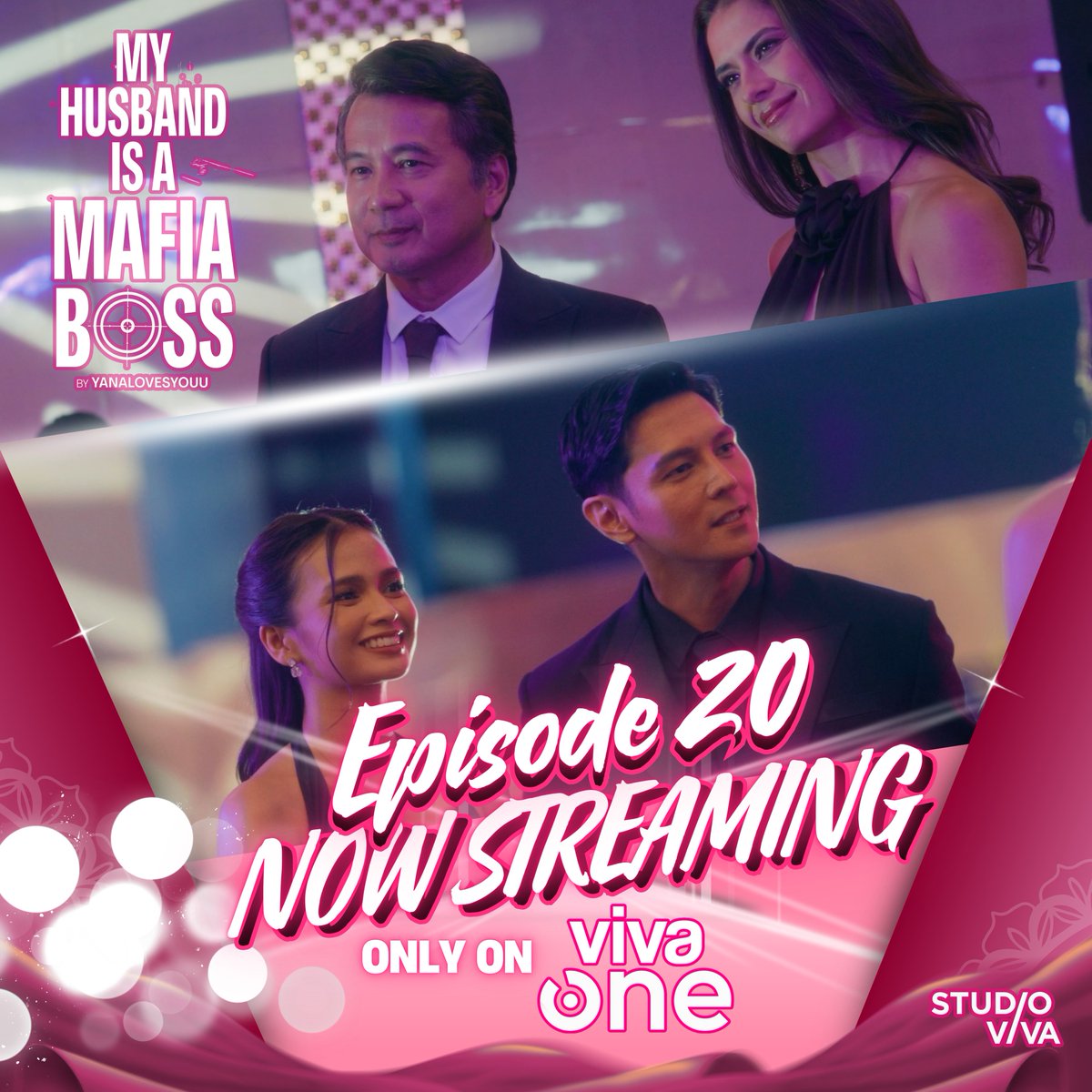 StudioVivaPH's tweet photo. May surprise this Saturday!? 👀 At no more Wife and Dong na ba 'to? 😭

Don't miss the episode 20 of MY HUSBAND IS A MAFIA BOSS streaming only on Viva One https://t.co/EugQturEmd

#MyHusbandIsAMafiaBoss
#MHIAMTheYajiHeiress
#JosephMarco
#RhenEscaño
#StudioViva https://t.co/ZxqJbnMCtD