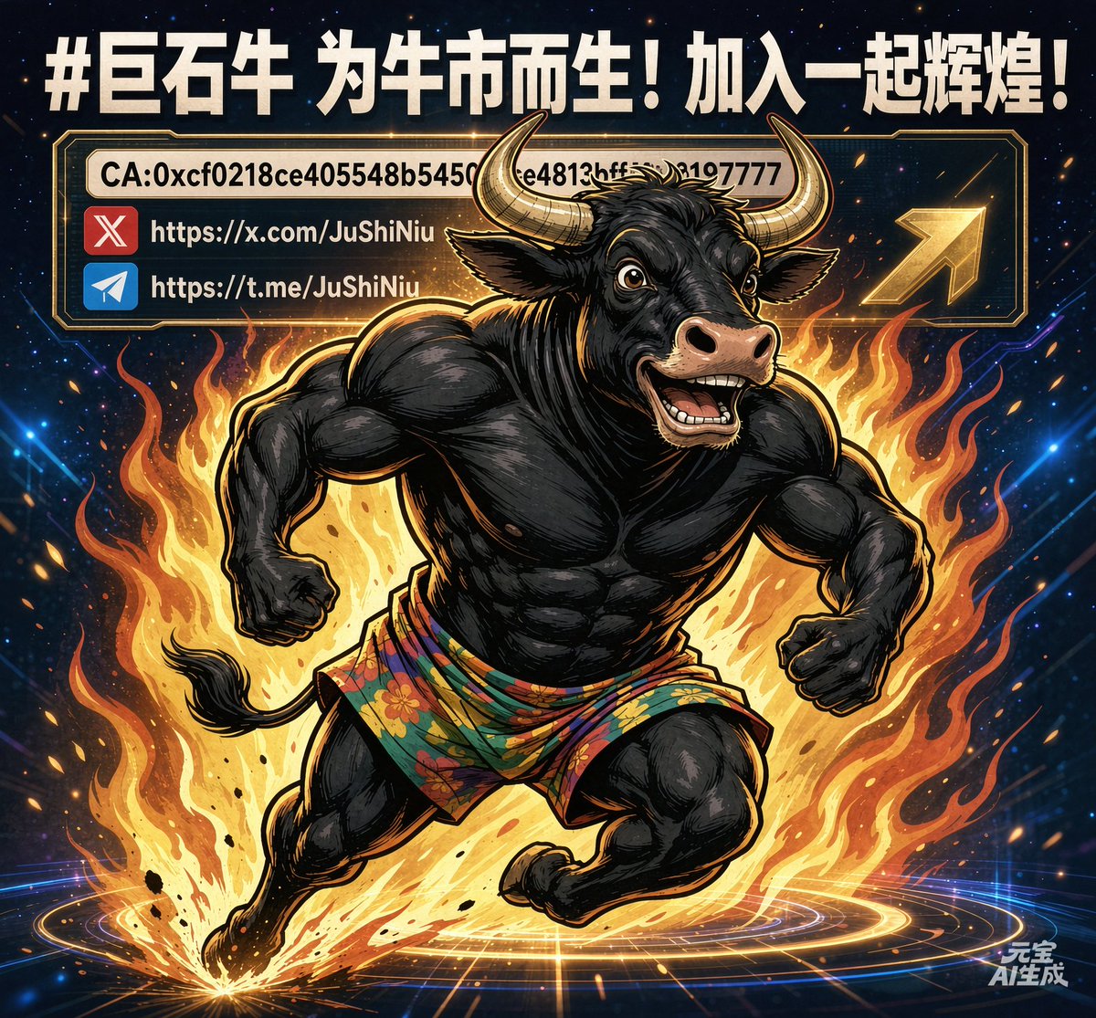 JuShiNiu's tweet photo. 🐂💪Join #巨石牛 (The Giant Rock Bull) and let's create glory together! 🚀🌕

📜 CA:  0xcf0218ce405548b5450e5ee4813bffdc18197777 

🔗 TG: https://t.co/tOl6QNqhC9 

🔗 X: https://t.co/idYcjmZCuV 

Don't miss the next 100x gem! Join now! 💎

 #MemeCoin  #Crypto https://t.co/uqubuojfyc