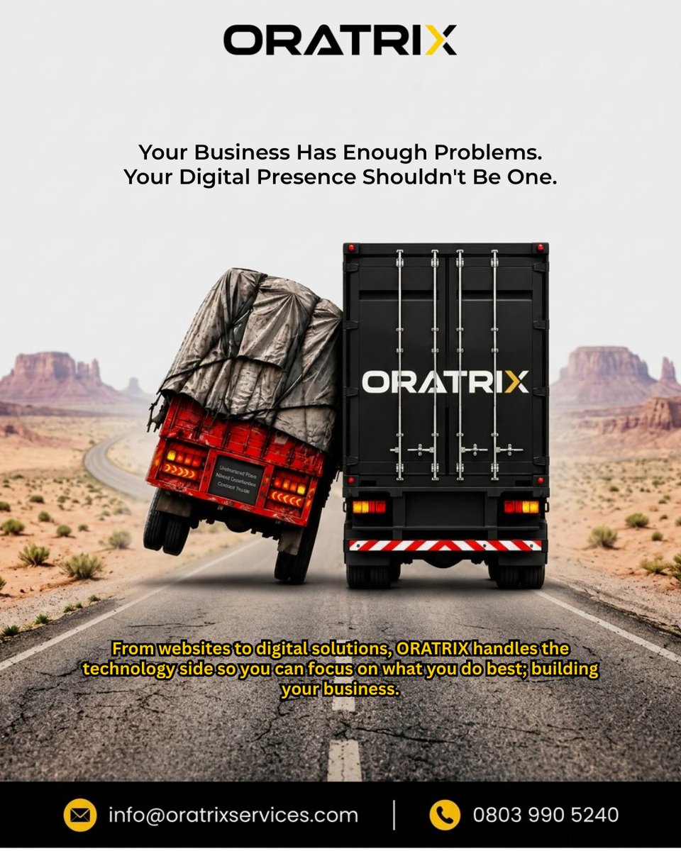 oratrixservices's tweet photo. From websites to digital solutions, ORATRIX handles the technology side so you can focus on what you do best; building your business.

#ORATRIX #DigitalSolutions #ICTSolutions https://t.co/m7ilDDE3y0