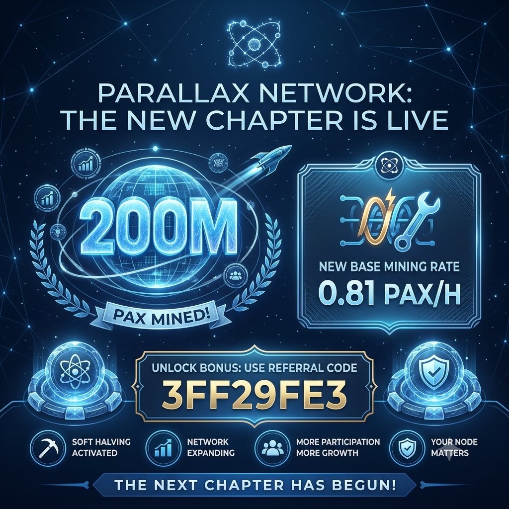 sahin70552's tweet photo. ⚡ PARALLAX PHASE 3 IS HERE! 🌐
🎉 200M PAX mined!
📈 New mining rate: 0.81 PAX/h
Join the expansion today! ⛏️✨
🎁 Use Code: 3FF29FE3
👉 Get 5 FREE PAX instantly!
#Parallax #PAX #Phase3 #Web3 https://t.co/hUb1WA1T2J