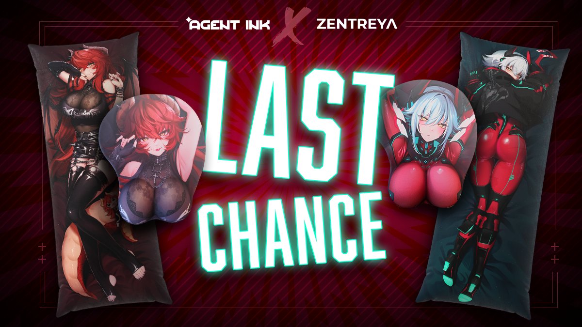 AgentInk's tweet photo. Don't say we didn't warn you 👀

Grab @zentreya's Boobapad and Dakimakura before they return to the vault tomorrow. 🔓

https://t.co/Li6D83aRh7 https://t.co/ye0Orl9S2C