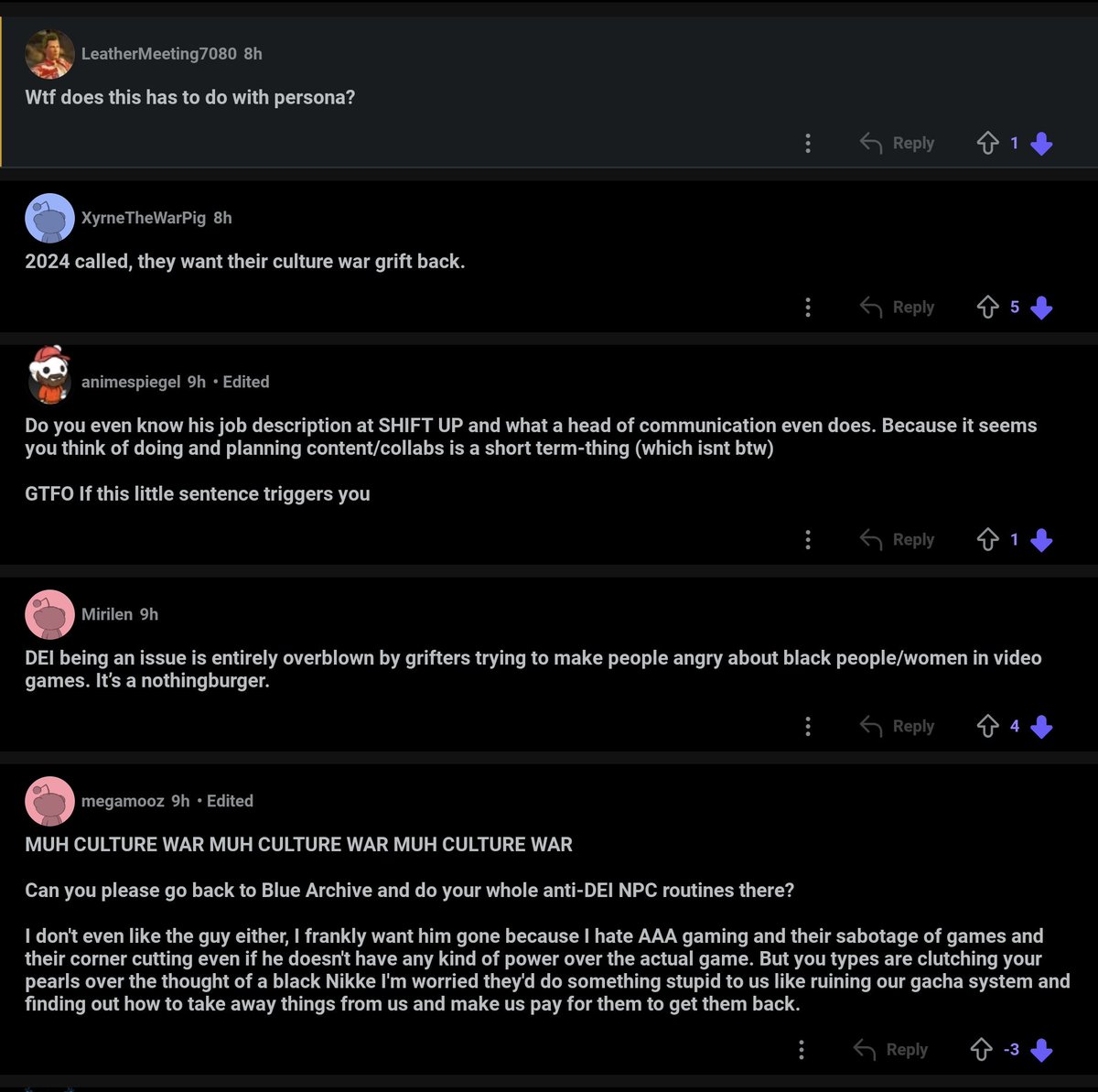 VynrichCore's tweet photo. @DigitalAlucard @jamm3rd Posted this on the Nikke Subbreddit and got removed and downvoted https://t.co/WccqXThZxH