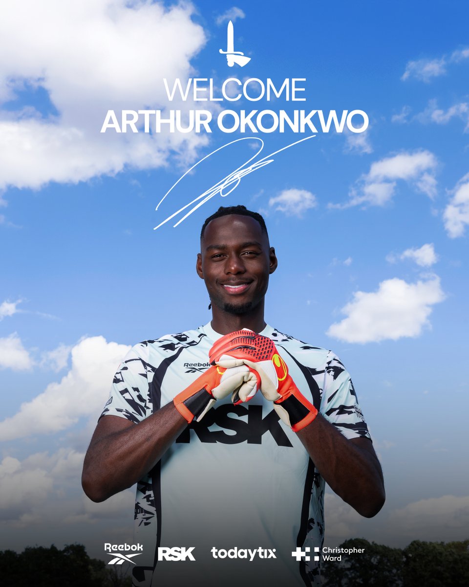 CAFCofficial's tweet photo. We're delighted to announce the signing of Nigeria international Arthur Okonkwo on a season-long loan from Wrexham 🤝

#cafc