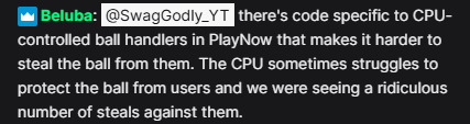 SwagGodly_YT's tweet photo. @Beluba confirms in my chat that blitz steals vs AIs in PlayNow are much harder to get and that shouldn't be the case for Player vs Player gameplay! So are blitz back?! 👀👀👀 #NBA2K27 https://t.co/oj7c9FzYua